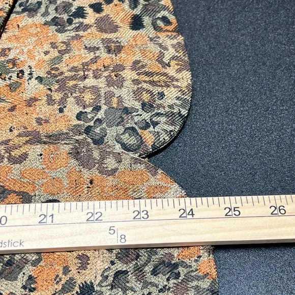 Coldwater Creek Animal Print Blazer Jacket Womens Size 10 Brown Orange - Picture 9 of 9